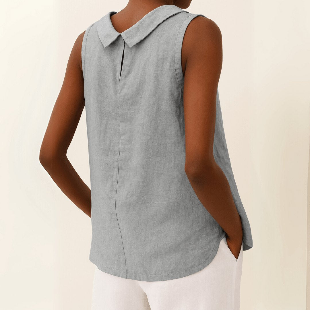 Tara | Women's Sleeveless Top Soft Fabric, Turtleneck Design