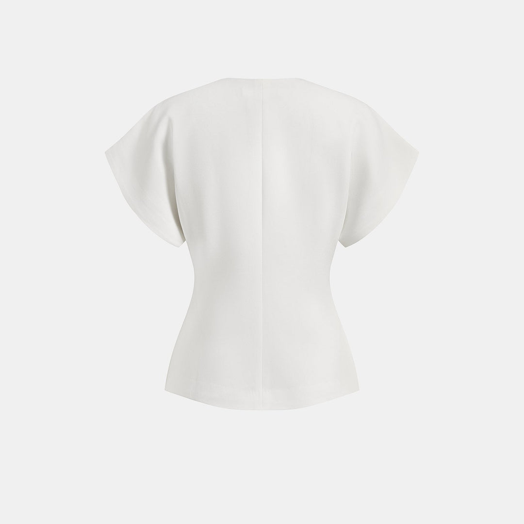 Tara | V-Neck Blouse Woven, Trendy Sleeveless Women's Summer Top
