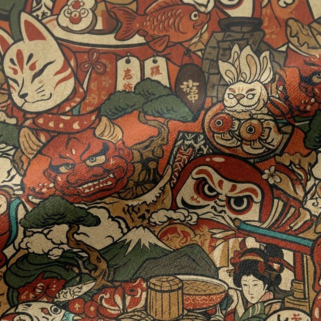 Taro | Folk Motifs Shirt Tall Fit, Short Sleeve,