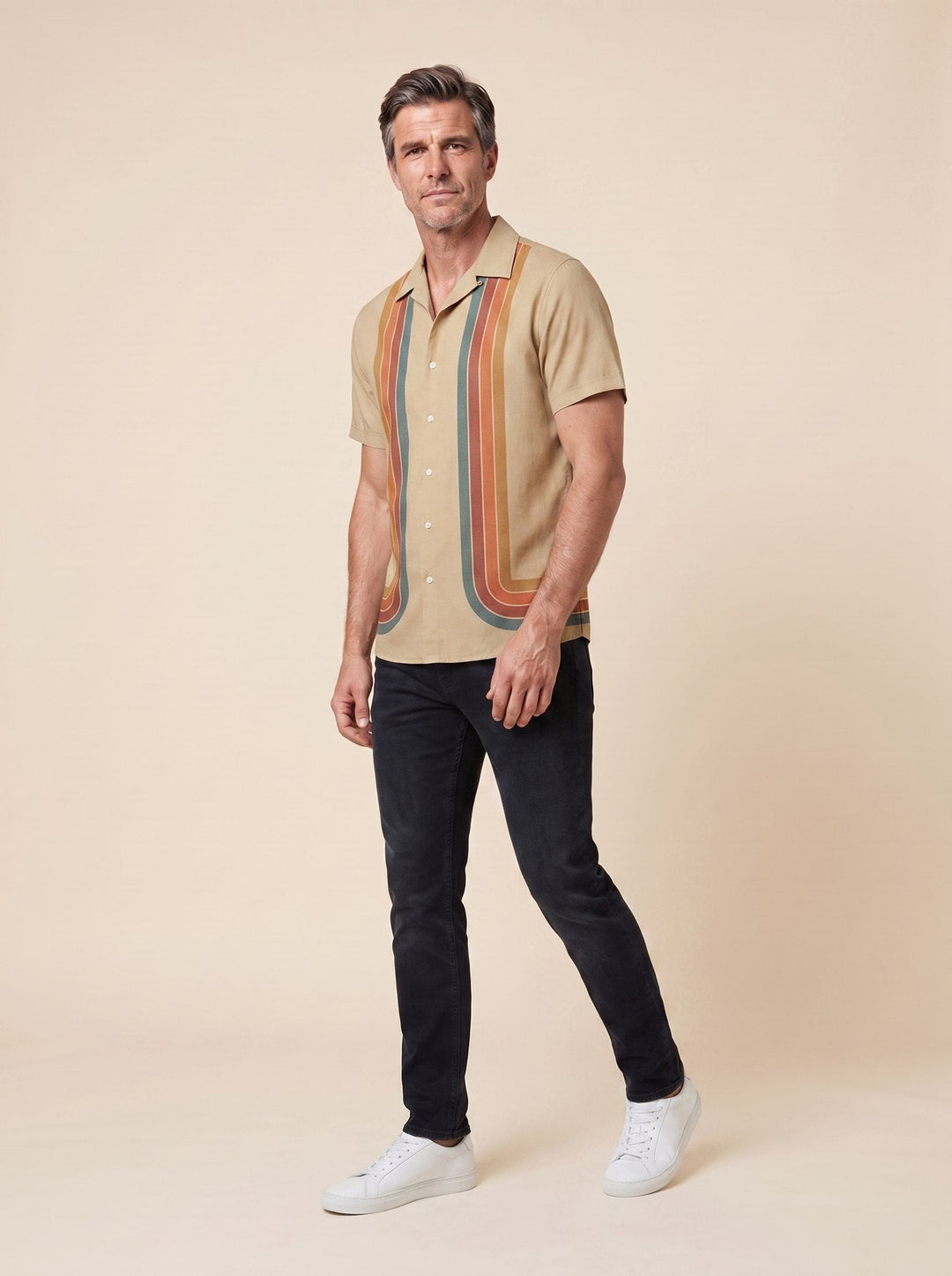 Teddy | Retro Shirt Cotton, Short Sleeves, Relaxed Fit
