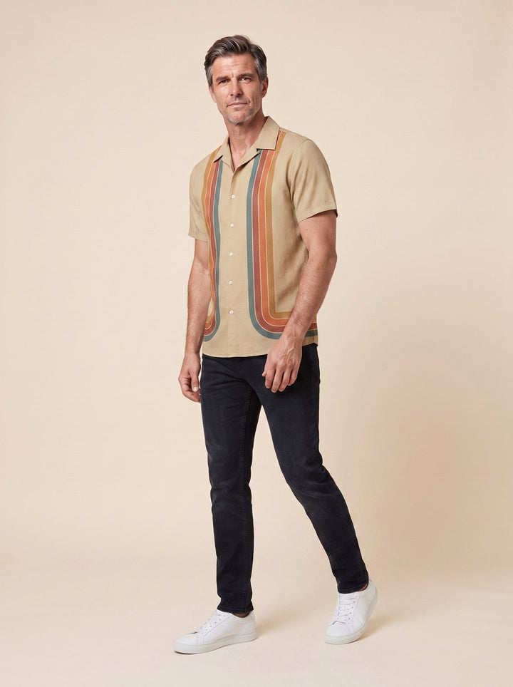 Teddy | Retro Shirt Cotton, Short Sleeves, Relaxed Fit
