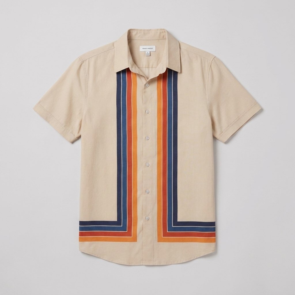 Teddy | Retro Shirt Cotton, Short Sleeves, Relaxed Fit