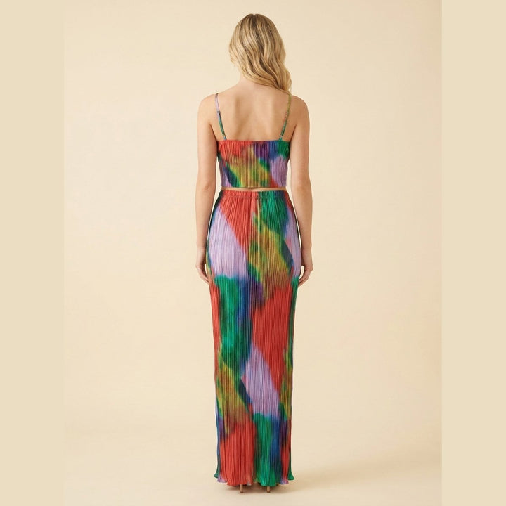Tina | Women's Set Satin Cami Top and High Waist Skirt, Relaxed Fit Loungewear