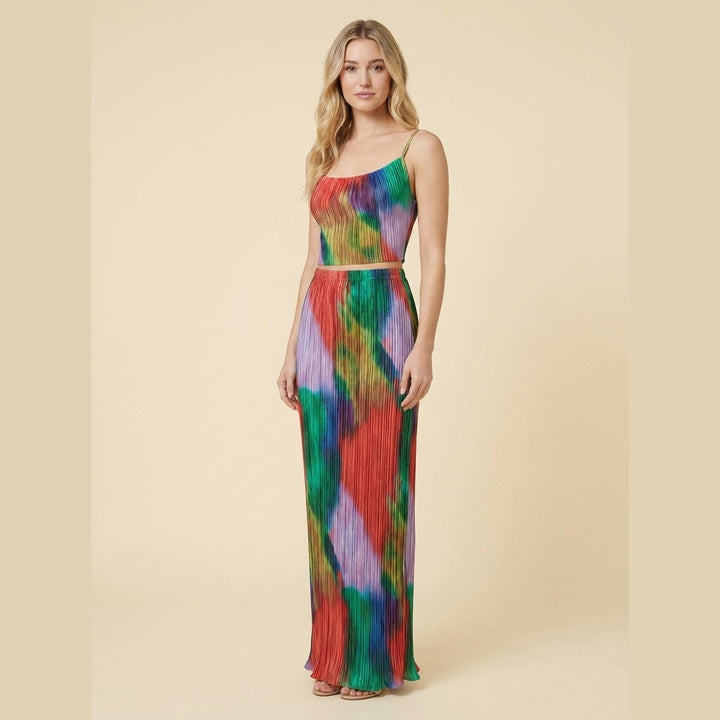 Tina | Women's Set Satin Cami Top and High Waist Skirt, Relaxed Fit Loungewear