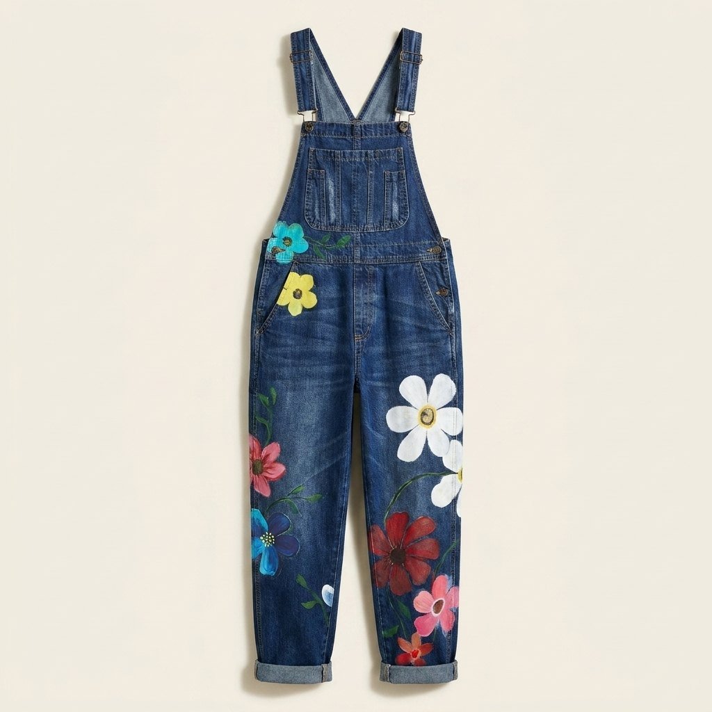 Tracy | Denim Overalls for Women  Adjustable Straps, Ankle-Length Jean Dungarees