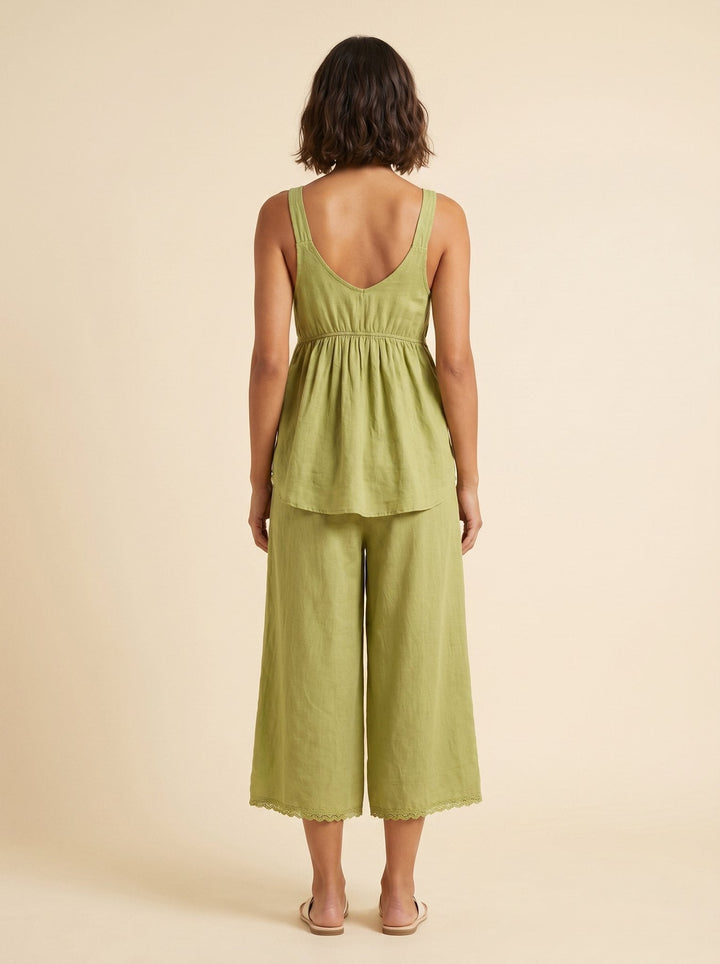 Vera | Women's Set Lace-Trimmed Loungewear Pajama Set