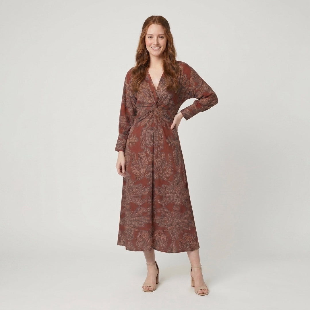 Violet wedding guest maxi dress red