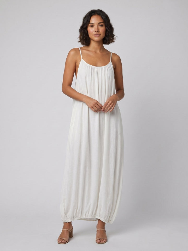 Wanda cami dress white on model