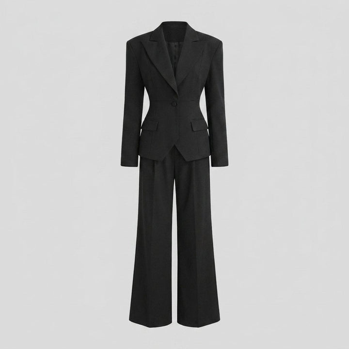 Wanda | Women's Suit Tailored Blazer, Wide-Leg Trousers