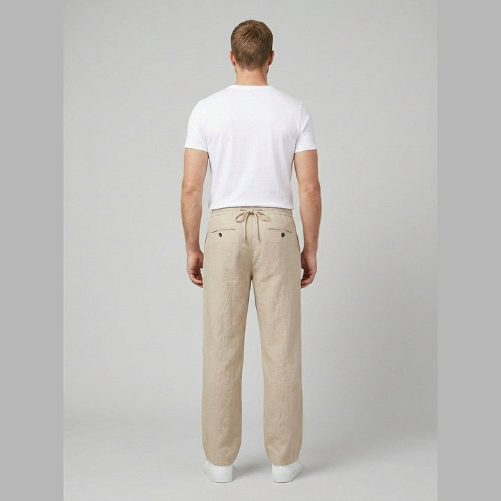 Wanderlust | Linen Pants Textured Wide-Leg Design, Comfortable Drawstring Waist