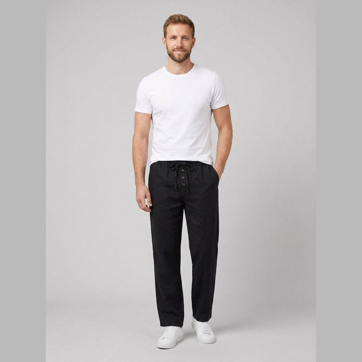 Wanderlust | Linen Pants Textured Wide-Leg Design, Comfortable Drawstring Waist