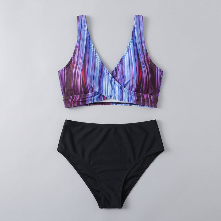 Wavy bikini set purple