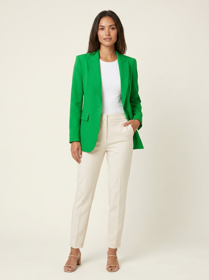 Wina green structured blazer