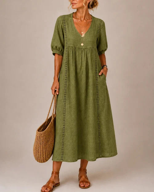 Sefi Summer Midi Dress - Green